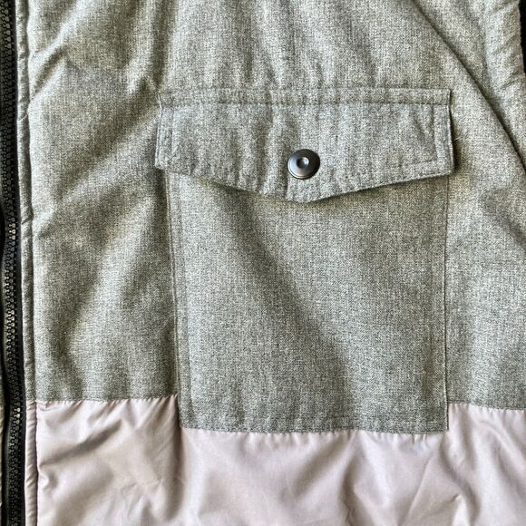 Winston Mens 2 Tone Grey Puffer Vest Jacket Size 6XL Full Zip Sherpa Lined Poly - Picture 9 of 14